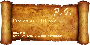 Pozsonyi Ildikó névjegykártya
