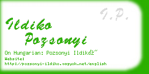 ildiko pozsonyi business card